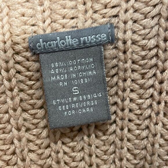 Charlotte Russe Cream/blush knit oversized sweater size S - Picture 8 of 8